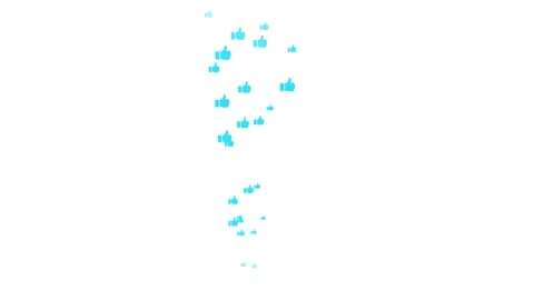 Like love animated thumbs up like love notification love goes from 0 to 100 Stock Footage 265160900