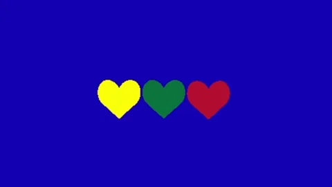Love animation on blue screen background 動画素材 328229000
