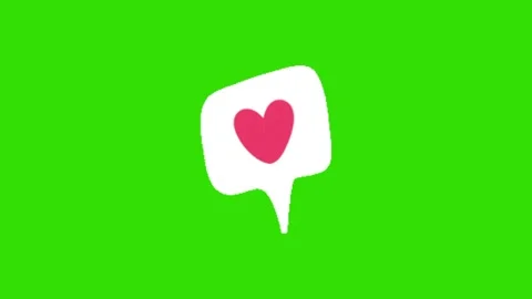 Love animation on chroma key background Vidéo 329031317