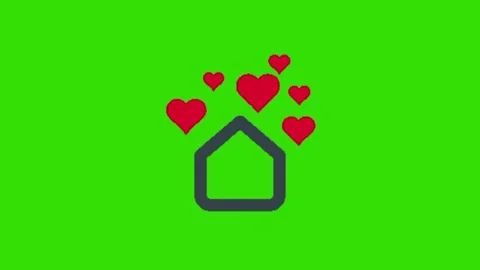 Love animation on chroma key background 動画素材 329031331