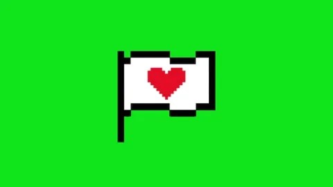 Love animation on chroma key background 動画素材 329201320