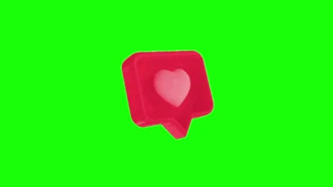 Love animation on chroma key background 動画素材 329201323