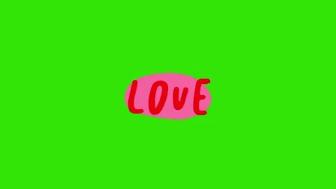 Love animation on chroma key background Stock-Footage 334046310