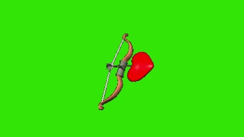 Love animation on chroma key background Vidéo 334046318