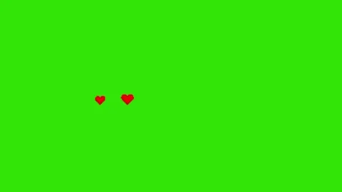 Love animation on green background chroma key 库存影片 334046255