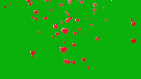 Love animation on green screen background, animated heart icon Stock Footage 302419302