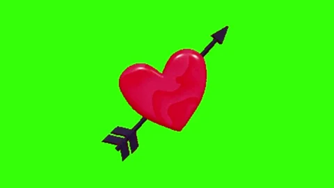 Love animation on green screen background Vídeo Stock 329818935