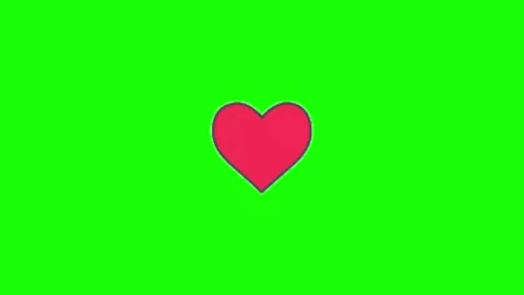 Love animation on green screen background Vídeos de archivo 330037954