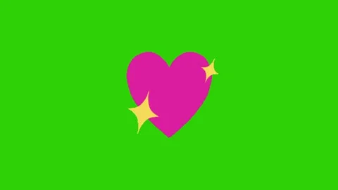 Love animation on green screen background Stock Footage 330763642