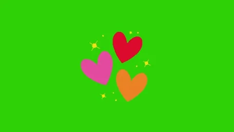 Love animation on green screen background Stock Footage 331296483