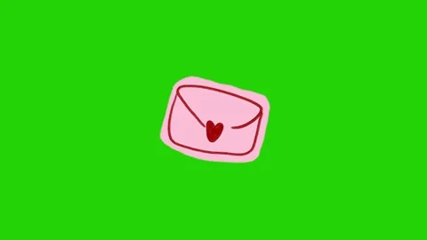 Love animation on green screen background Stock Footage 331500776