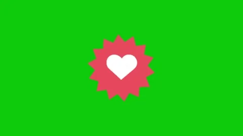 Love animation on green screen background Vidéo 331937102