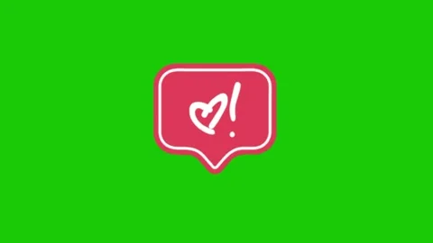 Love animation on green screen background Stock-Footage 332485513