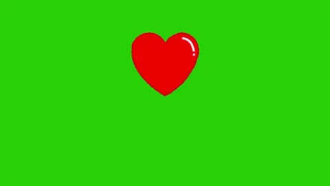 Love animation on green screen background Видео 332953862