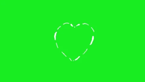 Love animation on green screen background 库存影片 332975102