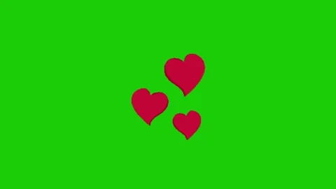 Love animation on green screen background 库存影片 334116552