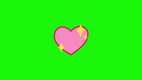 Love animation on green screen background Видео 334772753