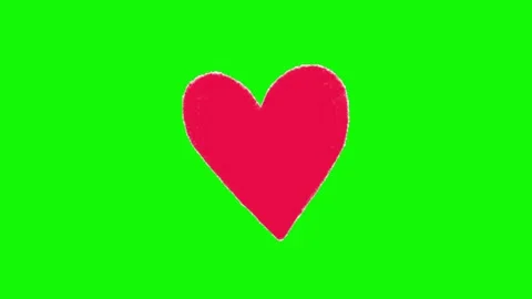 Love animation on green screen 動画素材 328898348