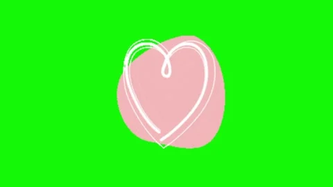 Love animation on green screen Vidéo 328898358