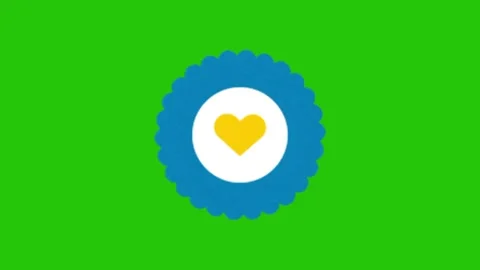 Love animation on green screen 動画素材 328898670