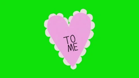 Love animation on green screen Vidéo 328898888