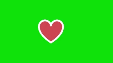 Love animation on green screen 動画素材 328899620