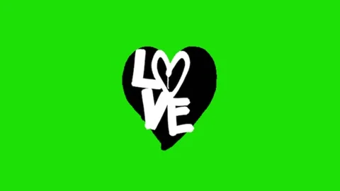 Love animation on green screen Vídeo Stock 328961922