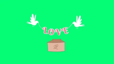 Love animations green screen Stock Footage 229931550