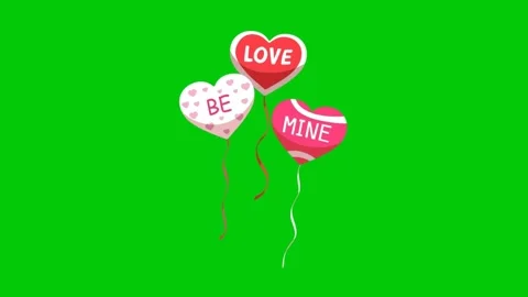 Love animations green screen Stock Footage 231096512