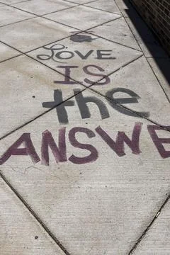 "Love is the answer" Stock Photos
