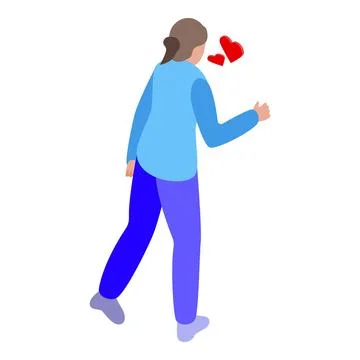 Love argument icon isometric vector. Office meeting Stock Illustration