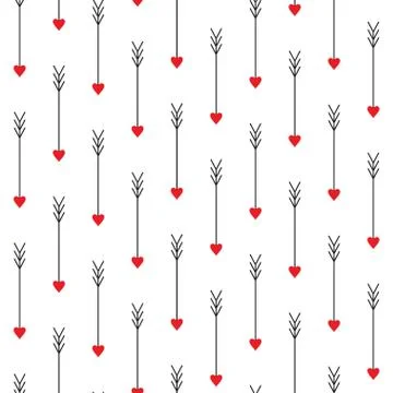 Love arrows seamless pattern Stock Illustration