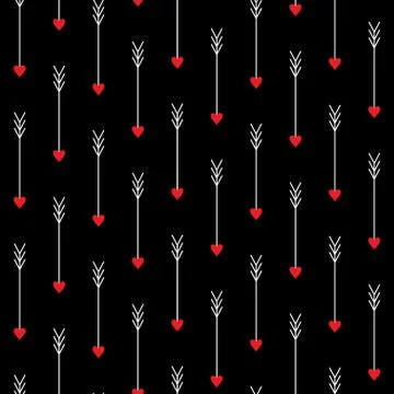 Love arrows seamless pattern Stock Illustration