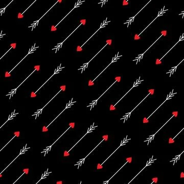 Love arrows seamless pattern Stock Illustration