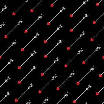 Love arrows seamless pattern Stock Illustration