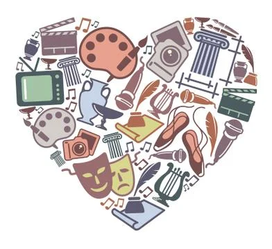 Love to art Stock Illustration