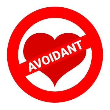 Love avoidance. Distant and reserved love relationship and partnership becaus Stock Illustration