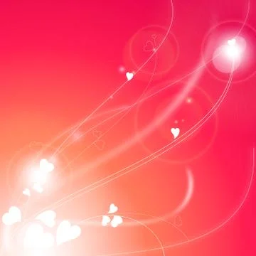 Love background with abstract hearts Stock Illustration