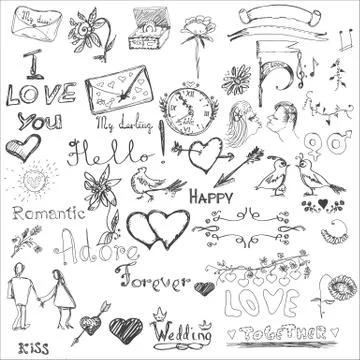 Love Background Elements Illustrazione stock