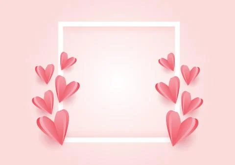 Love background with frame Illustrazione stock