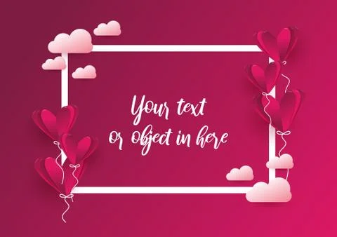 Love background with frame Illustrazione stock