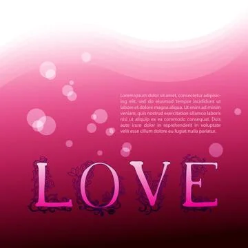 Love. Background with graphic letters Stock Illustration