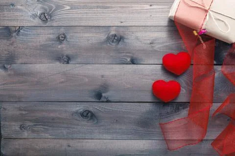 Love background on rustic wood Stock Photos