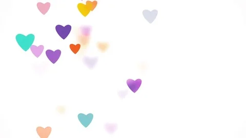 Love background, slow motion the hearts with depth of field Stock Footage 80562135