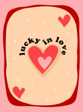 Love background vector illustration. Happy Valentines Day card with hearts, t Stock Illustration