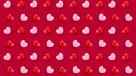 Love backgrounds pattern, Happy Valentines Day greeting concept Illustrazione stock