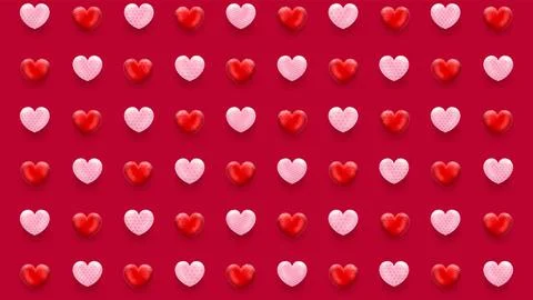 Love backgrounds pattern, Happy Valentines Day greeting concept Illustrazione stock