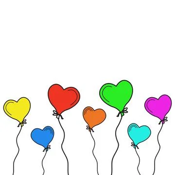 Love balloon background Stock Illustration