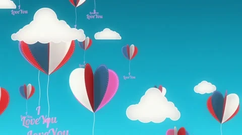 Love Balloons Background Animation for Valentines Day and Wedding. 스톡 동영상 59087655