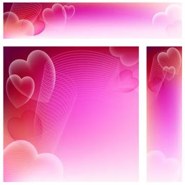 Love Banners Stock Illustration